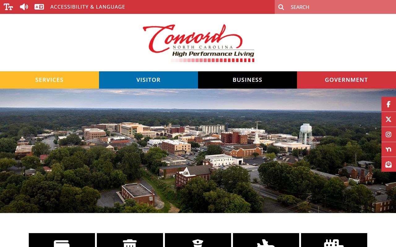 Concord city website with court docket resources