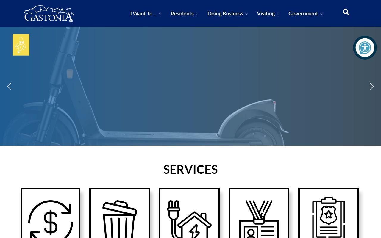 Gastonia city website with links to court docket resources