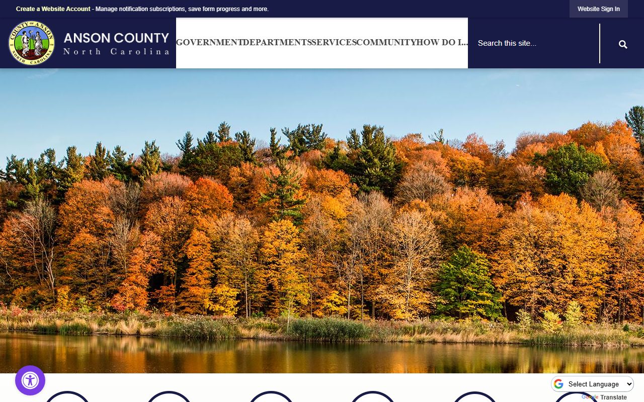 Anson County government website with public services and court docket resources