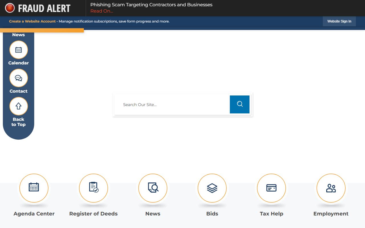 Carteret County government website for local services and court docket resources