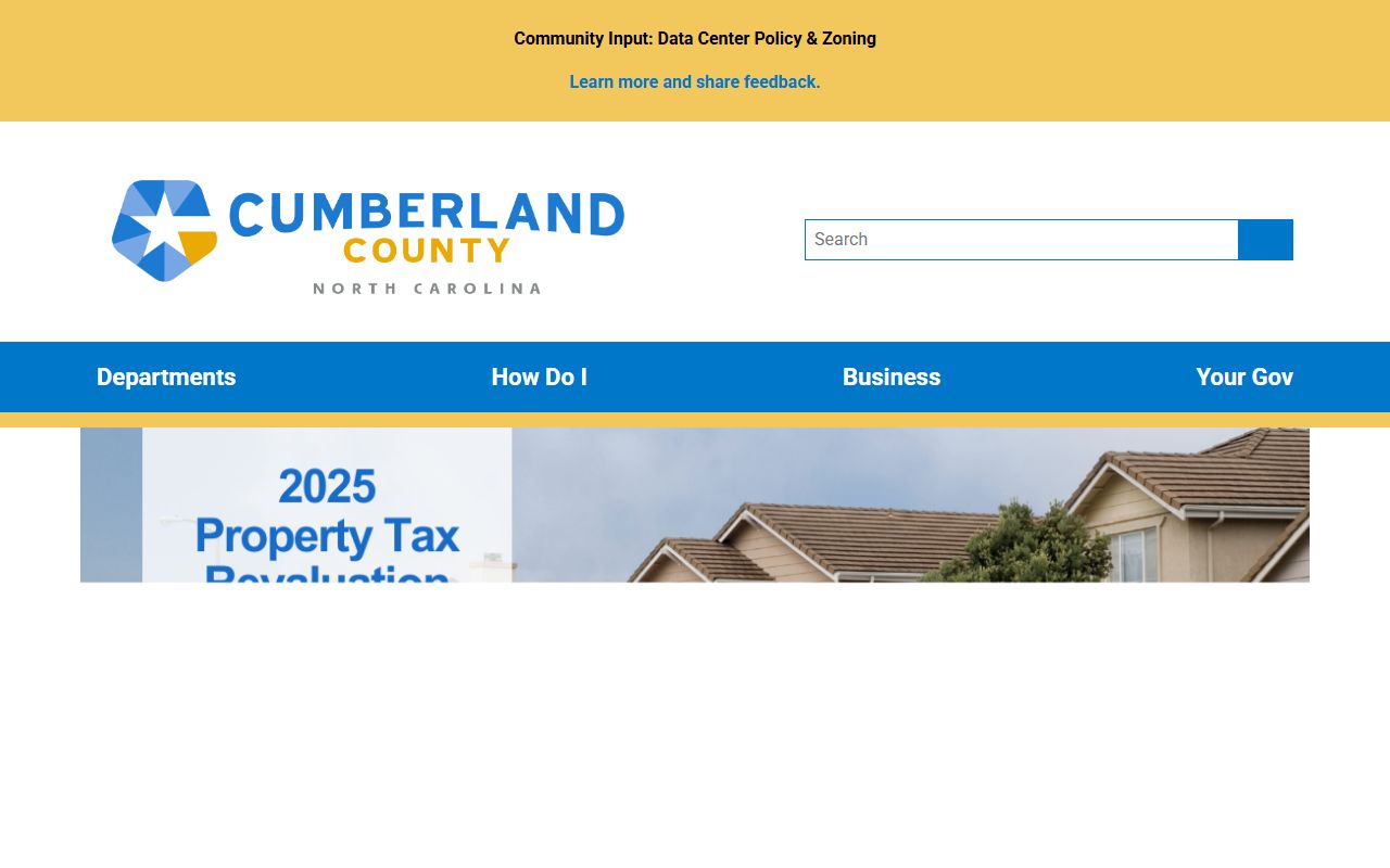 Cumberland County government website with links to county services