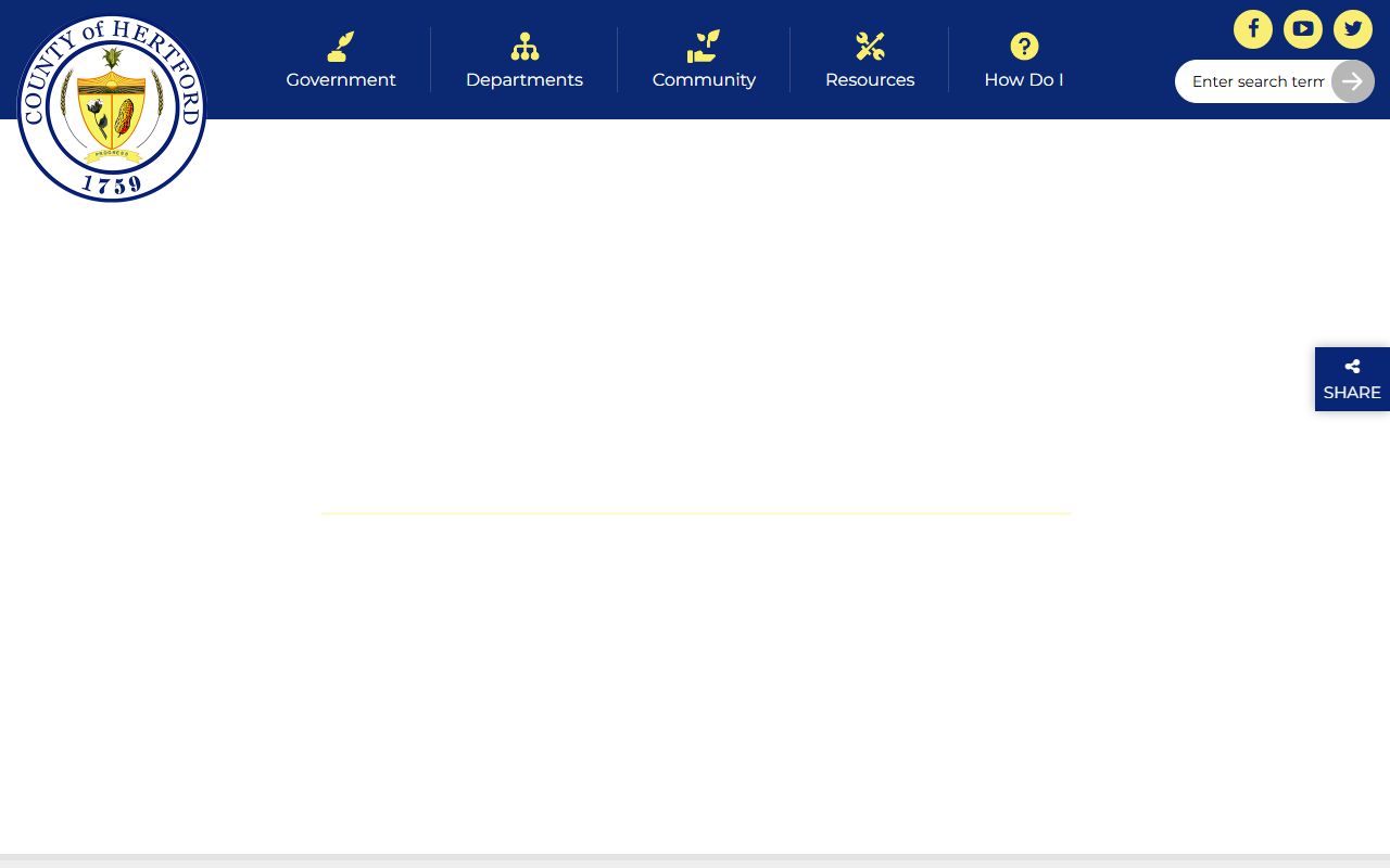 Hertford County government website for court docket and county information