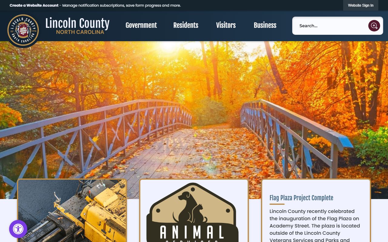 Lincoln County government website with links to county services