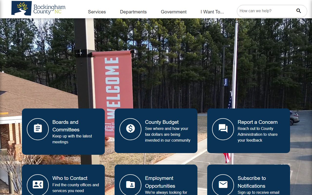 Rockingham County government website with links to local services and court resources